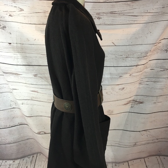 ST JOHN KNIT BROWN JACKET TYPE CARDIGAN EUC - Picture 4 of 9